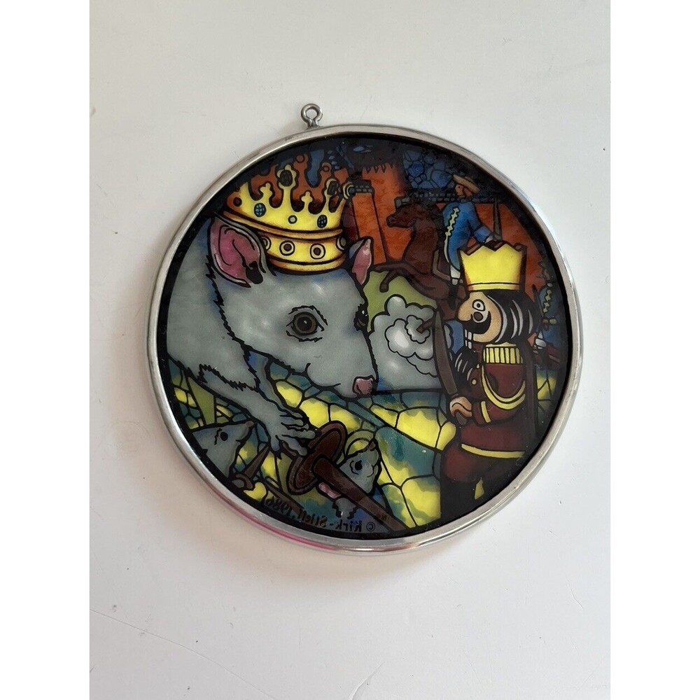 KIRK STEIFF Vintage 1986 Nutcracker Suite Stained Glass Christmas Ornaments